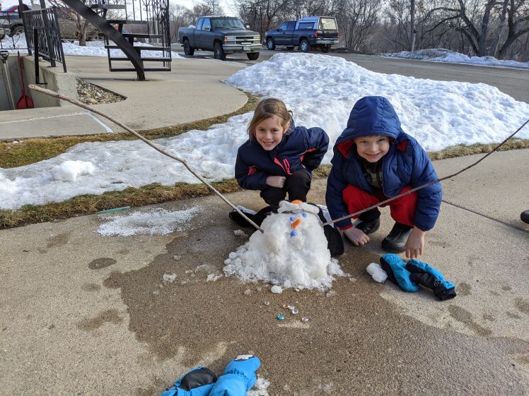 Owen and Mckenna proud of their handiwork